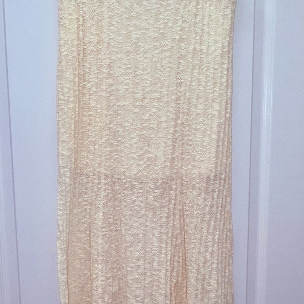 Lily White Cream Lace Maxi Skirt